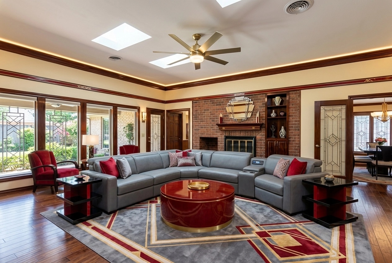 Art Deco Living Room design — interior photo by GenRoom AI
