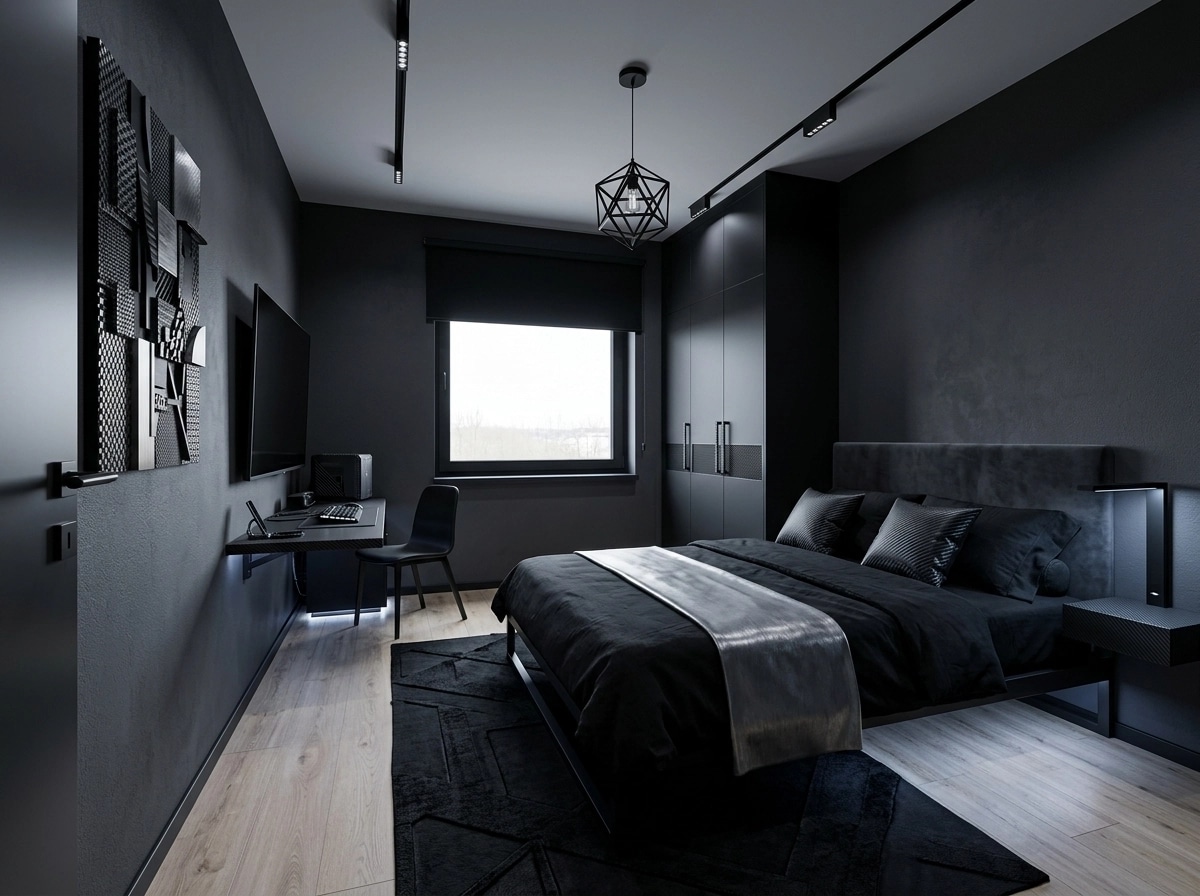 Interior design in Blacktec style — Bedroom by GenRoom AI