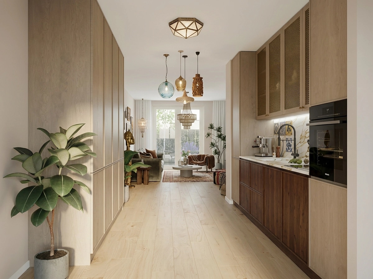 Kitchen interior in Eclectic style — photo by GenRoom AI