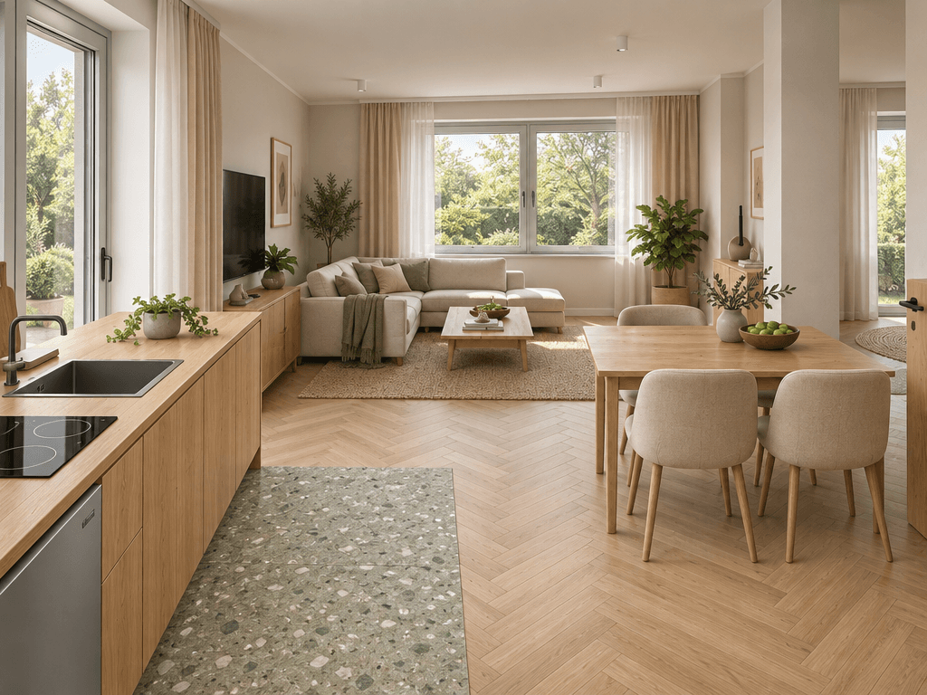Scandinavian غرفة المعيشة design — interior photo by GenRoom AI