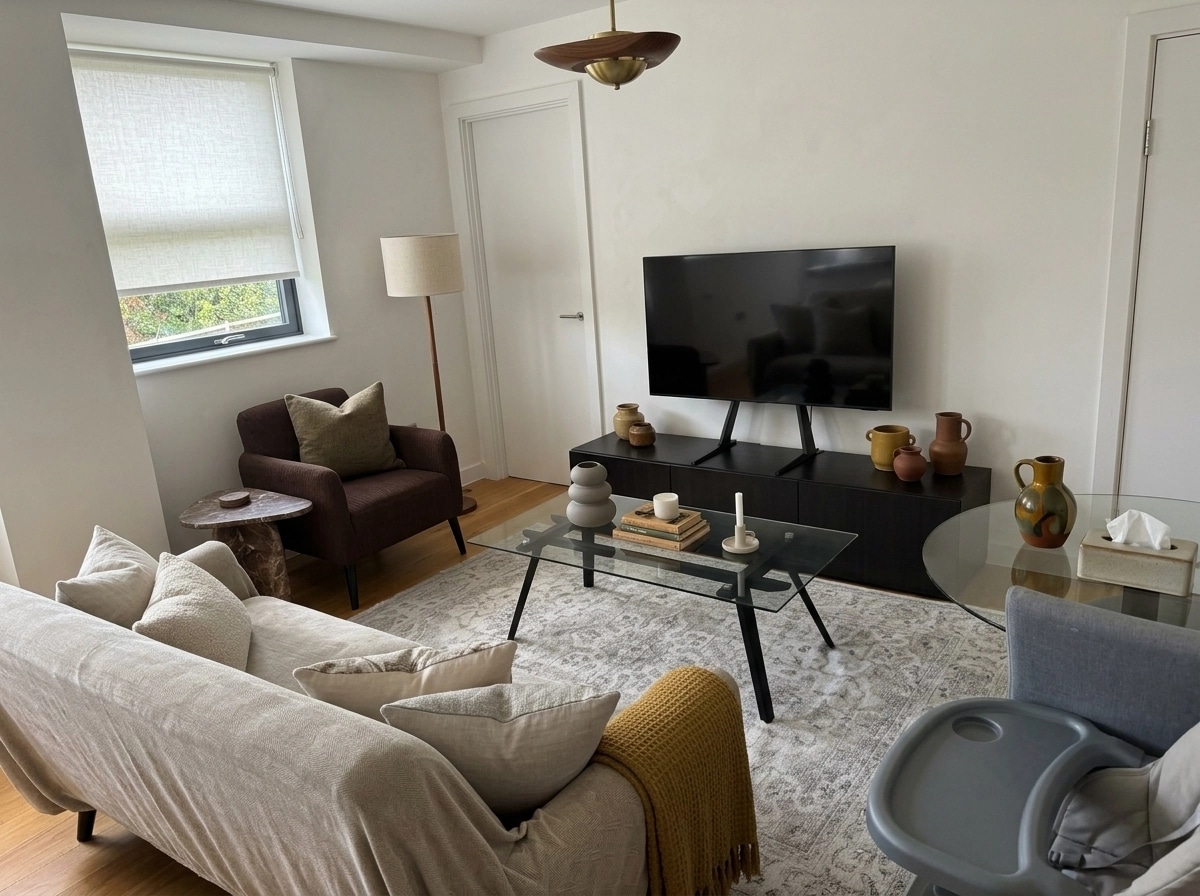 Modern Farmhouse Living Room design — interior photo by GenRoom AI