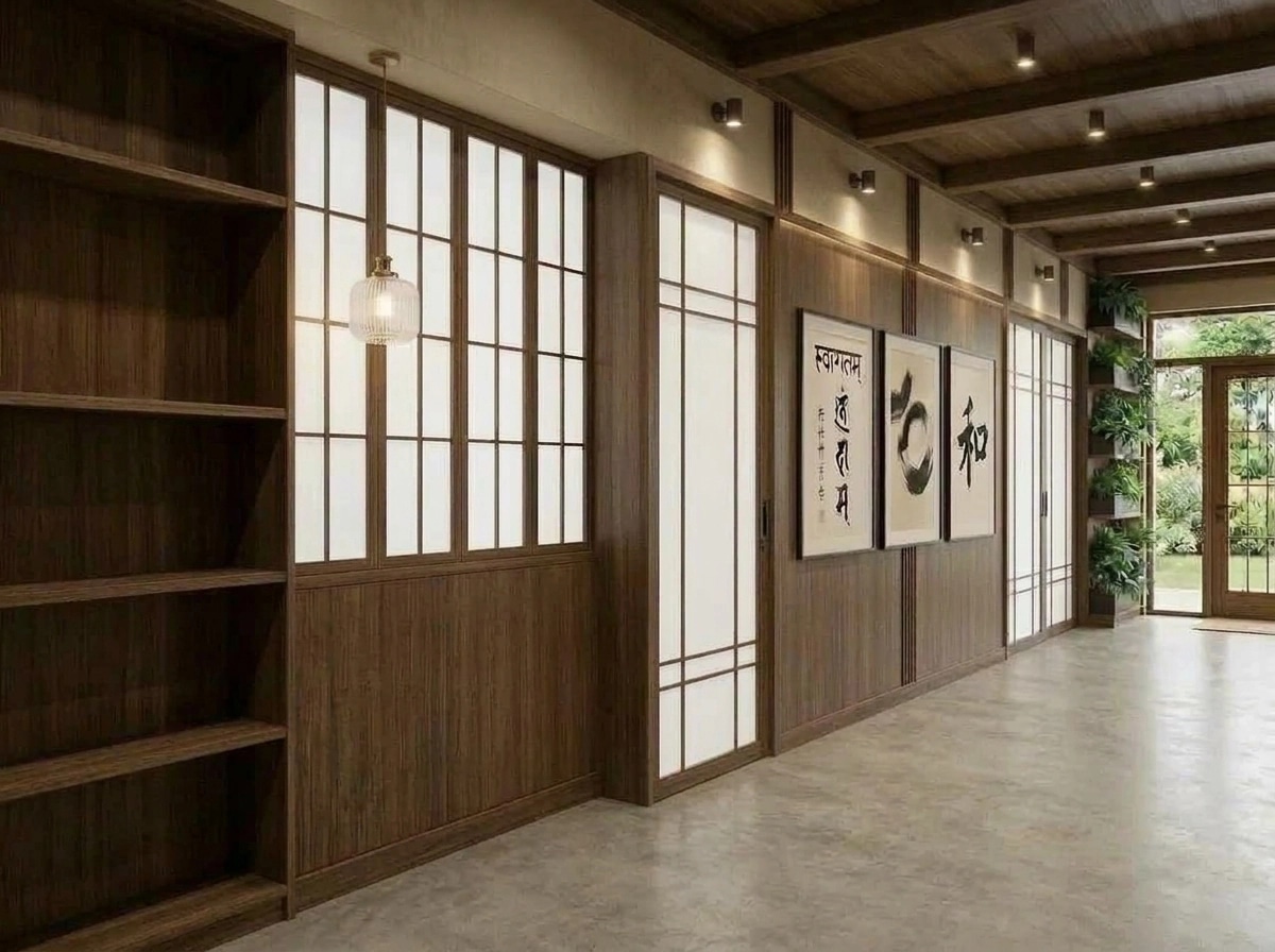 Japandi Hallway design — interior photo by GenRoom AI