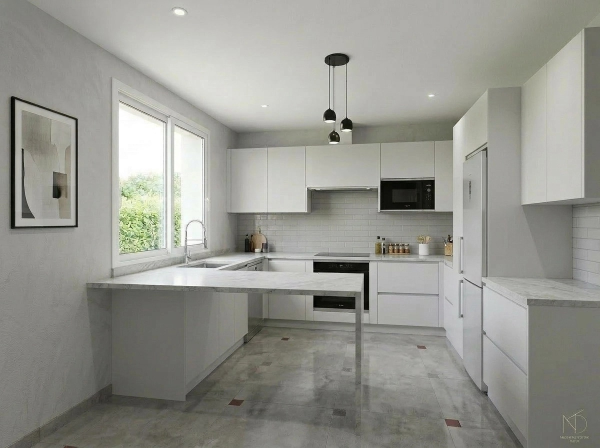 Kitchen interior in Contemporary style — photo by GenRoom AI