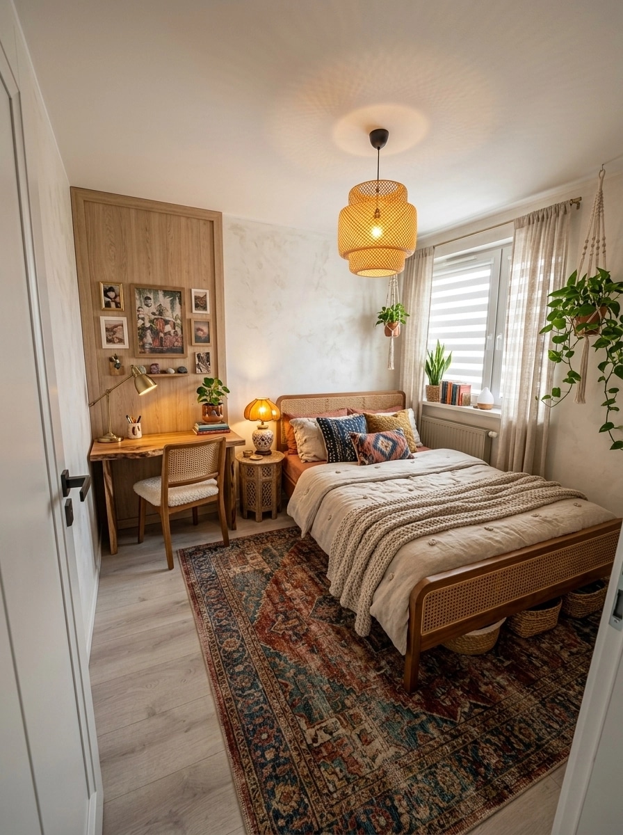 Bohemian Bedroom design — interior photo by GenRoom AI
