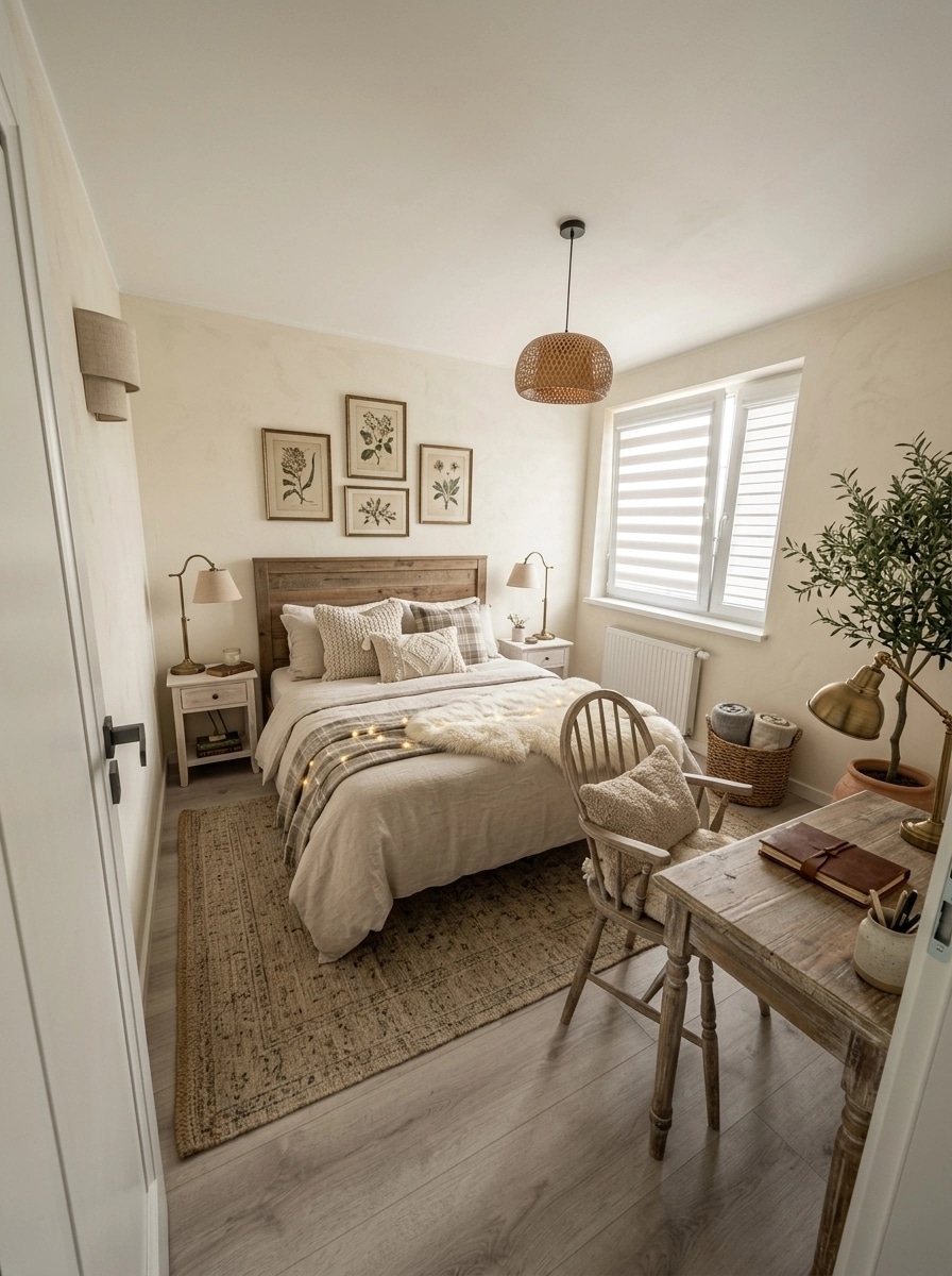 Modern Farmhouse Bedroom design — interior photo by GenRoom AI