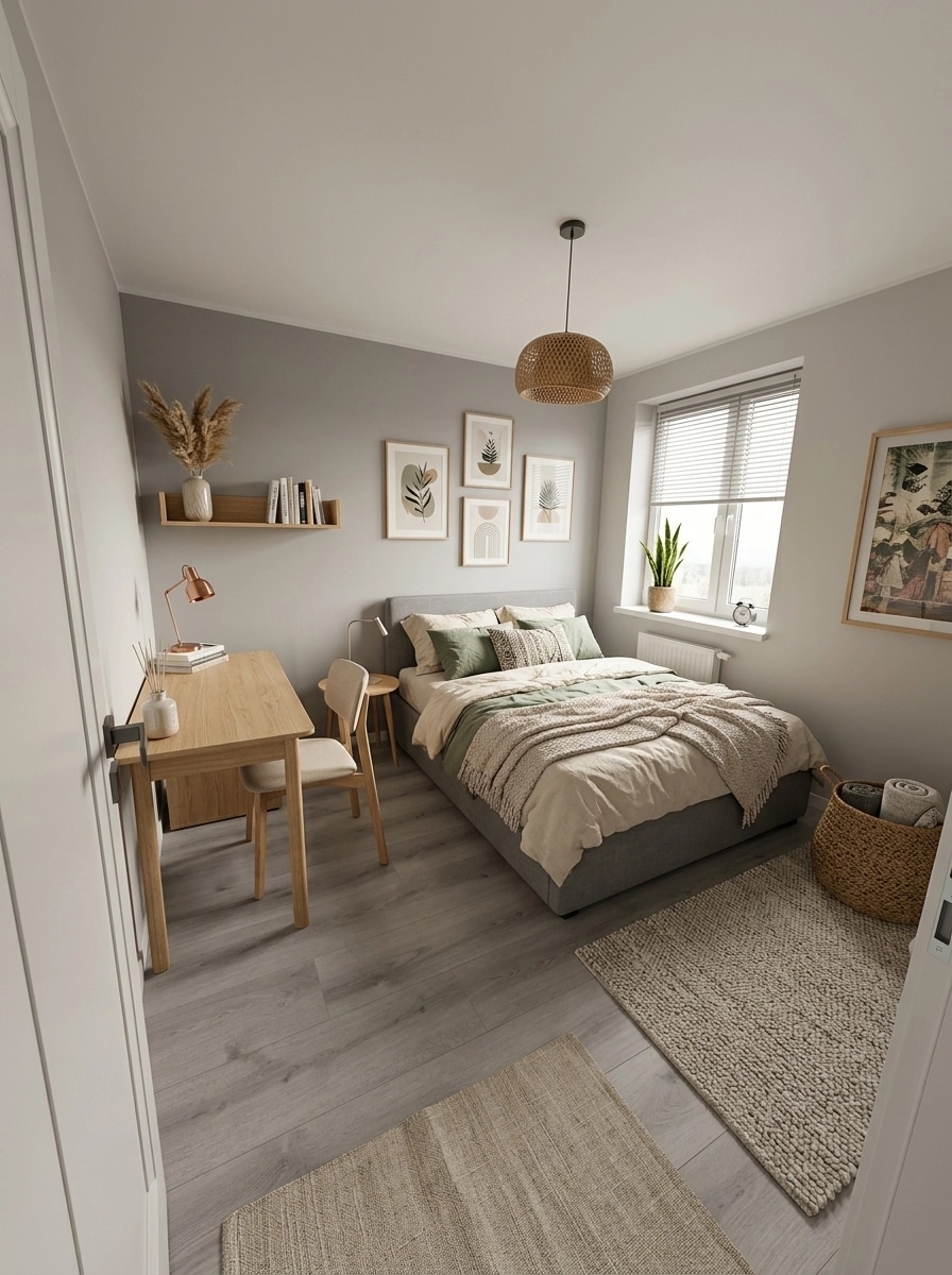 Scandinavian Bedroom design — interior photo by GenRoom AI