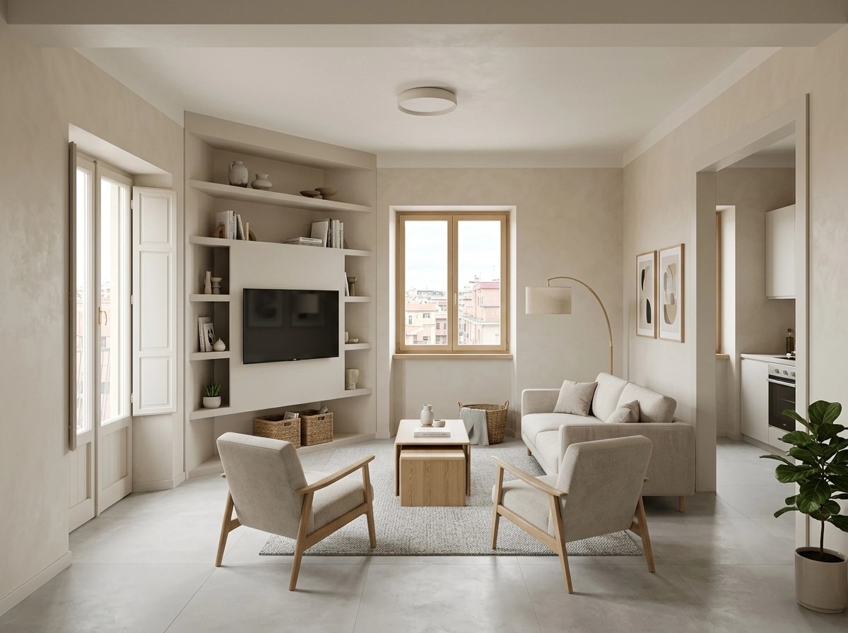 Scandinavian Living Room design — interior photo by GenRoom AI