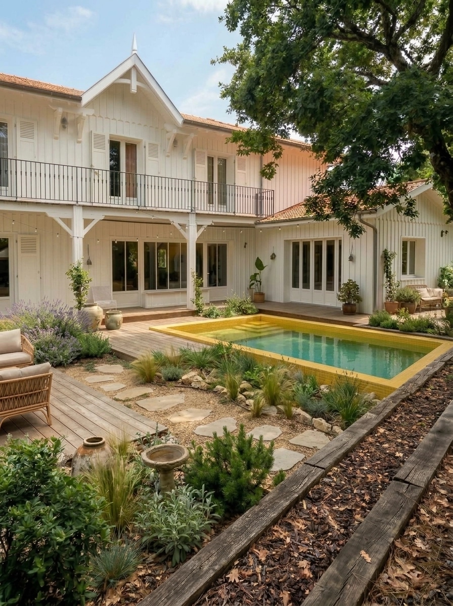 Landscape design in Eco Natural Garden style — Yard by GenRoom AI