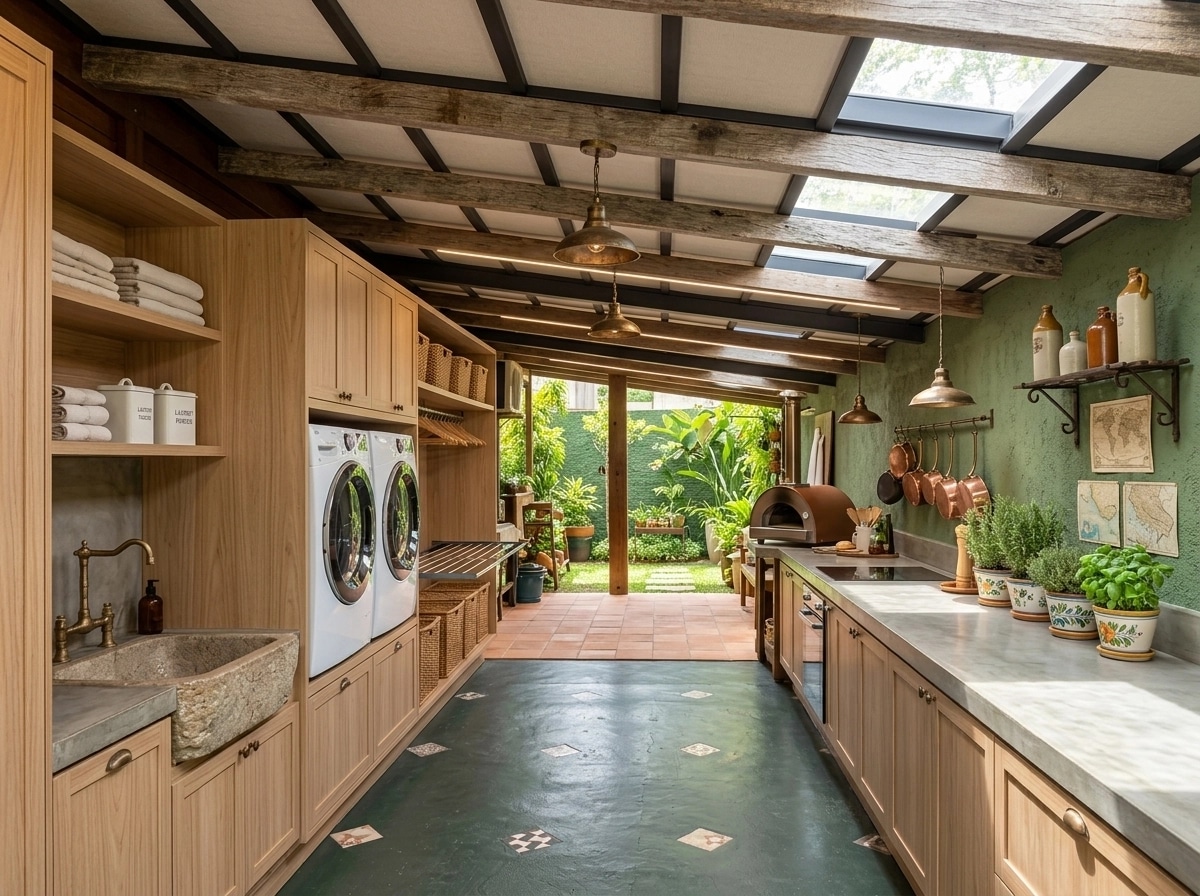 Interior design in Mediterranean style — laundry by GenRoom AI
