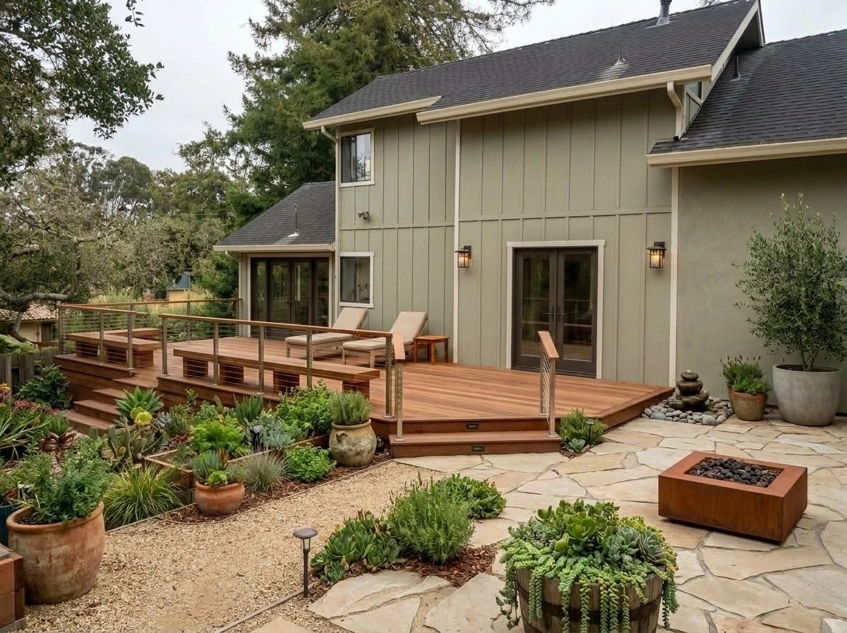 Landscape design in Eco Natural Garden style — Yard by GenRoom AI