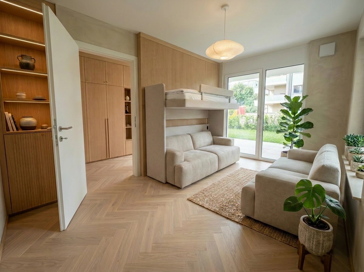 Japandi Bedroom design — interior photo by GenRoom AI