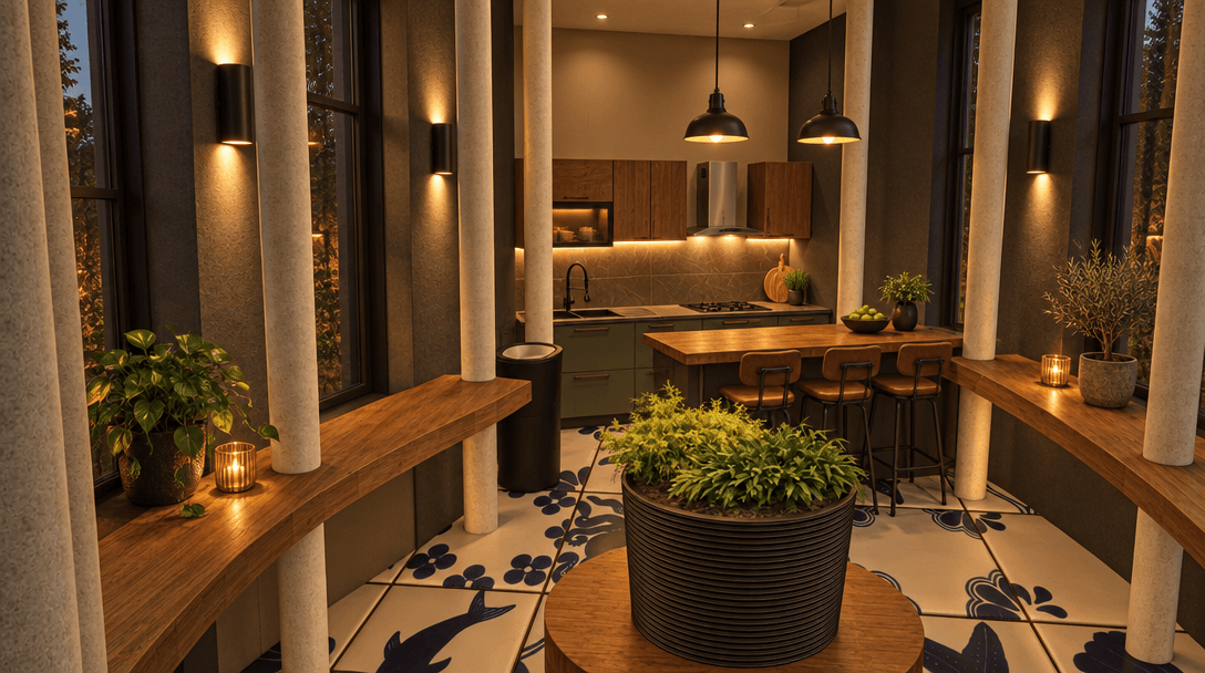 Loft / Industrial المطبخ design — interior photo by GenRoom AI