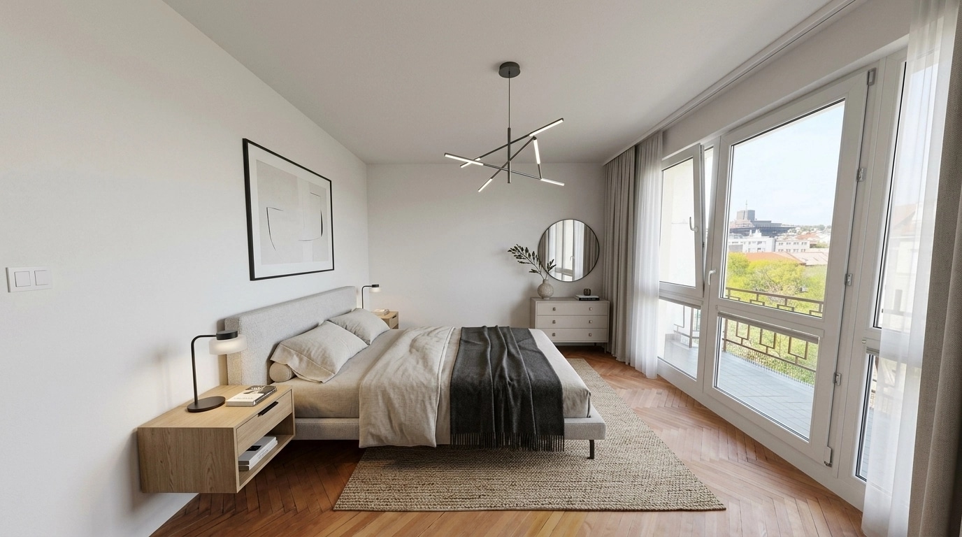 Minimalism Bedroom design — interior photo by GenRoom AI