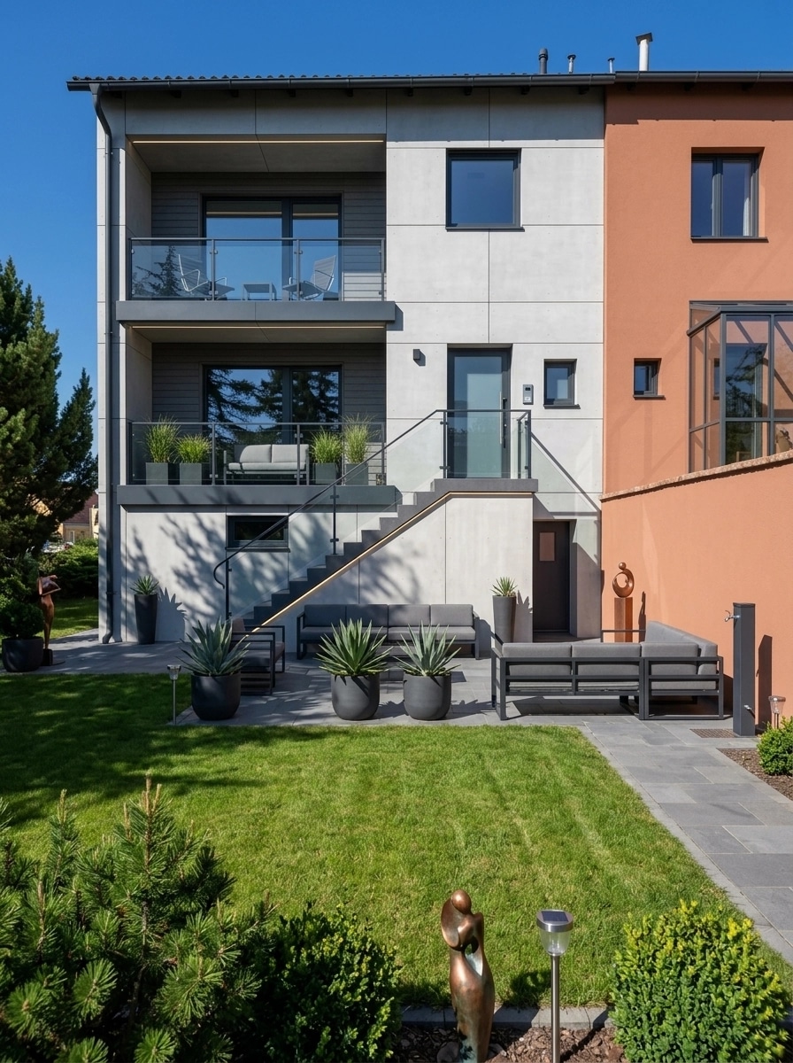 Facade design in German Modernist Facade style — Facade by GenRoom AI