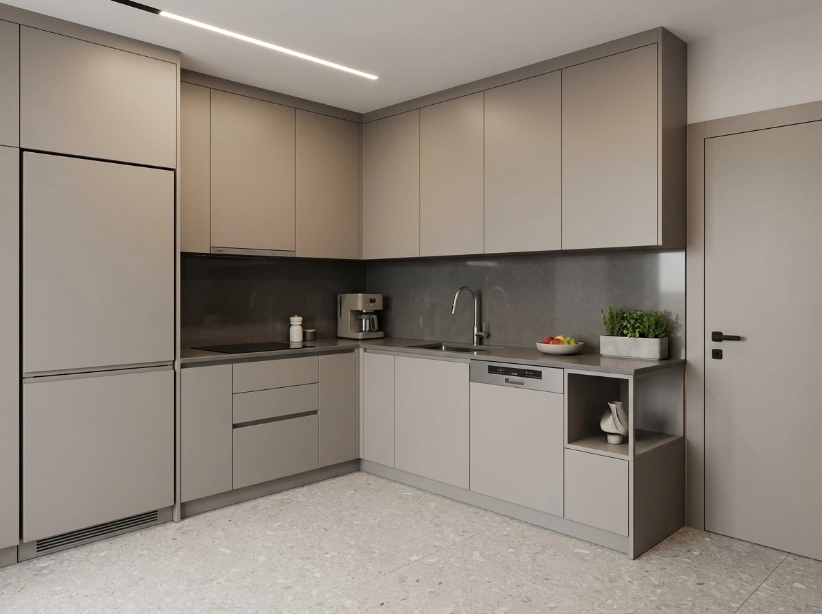 Minimalism Kitchen design — interior photo by GenRoom AI