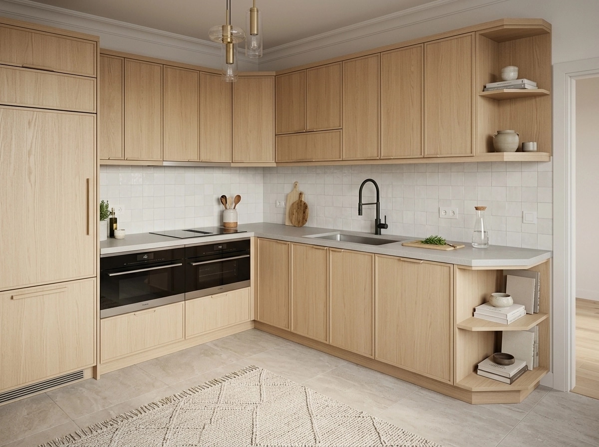 Kitchen interior in Scandinavian style — photo by GenRoom AI
