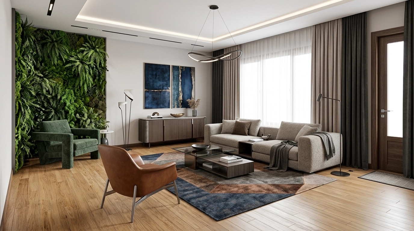 Interior design in Contemporary style — Living Room by GenRoom AI