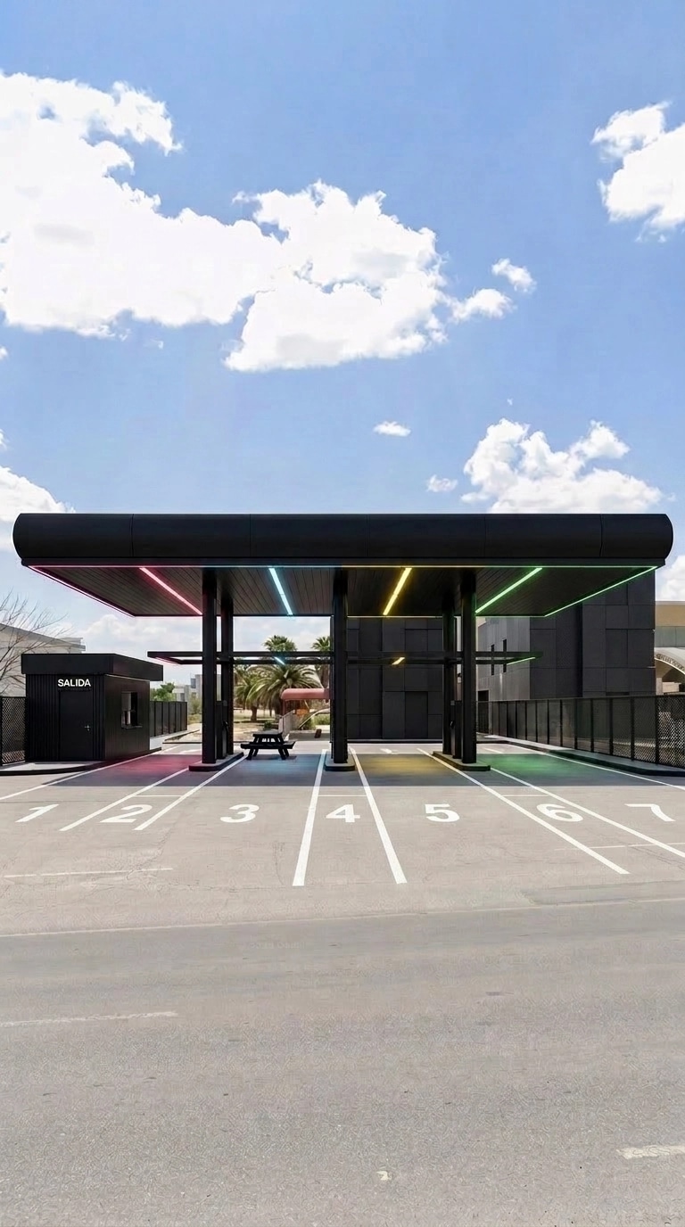 Facade design in Blacktec Facade style — Facade by GenRoom AI