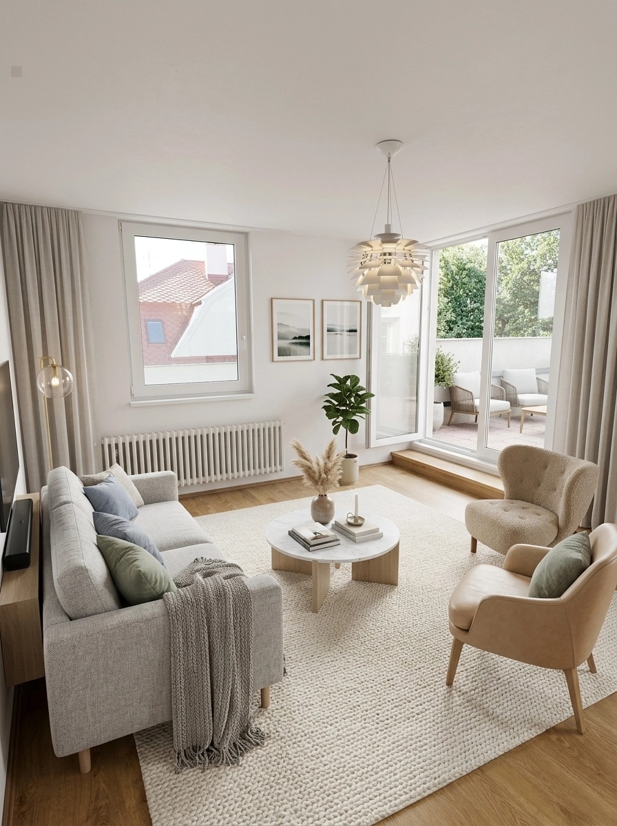 Scandinavian Living Room design — interior photo by GenRoom AI