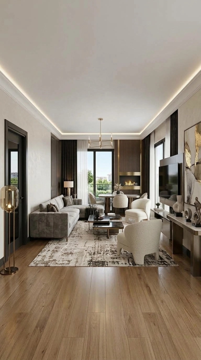 Interior design in Contemporary style — Living Room by GenRoom AI