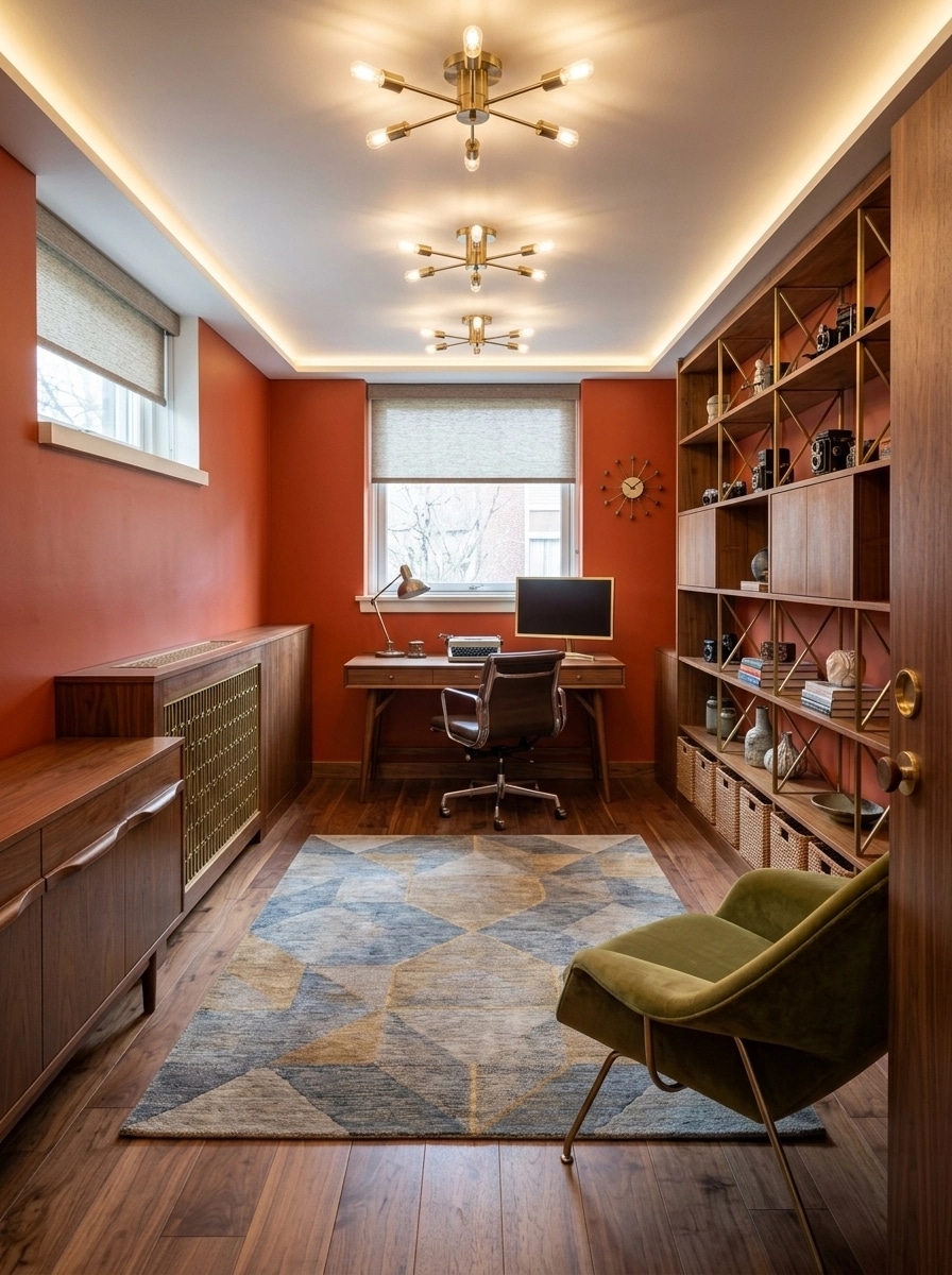 Design d'intérieur en style Mid-Century Modern — home_office par GenRoom AI