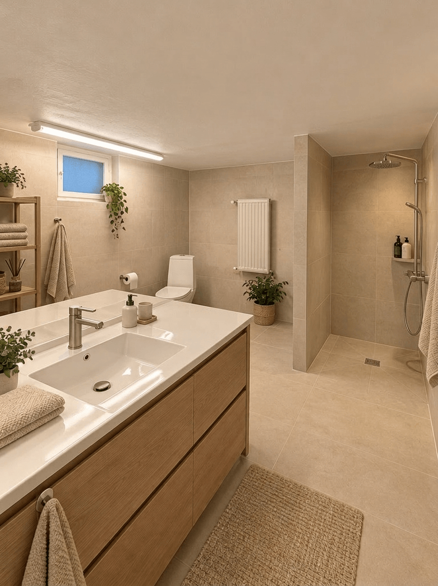 Scandinavian Bathroom design — interior photo by GenRoom AI