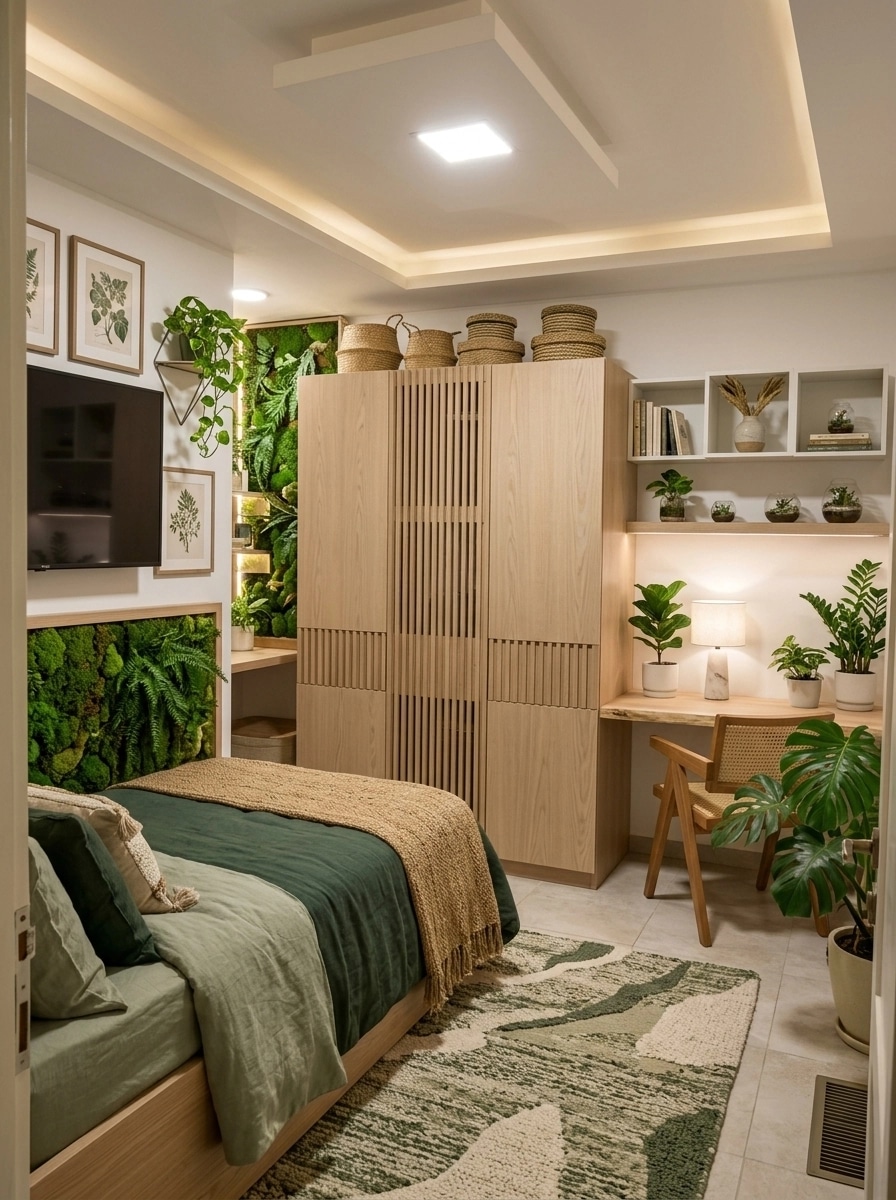 Biophilic غرفة النوم design — interior photo by GenRoom AI