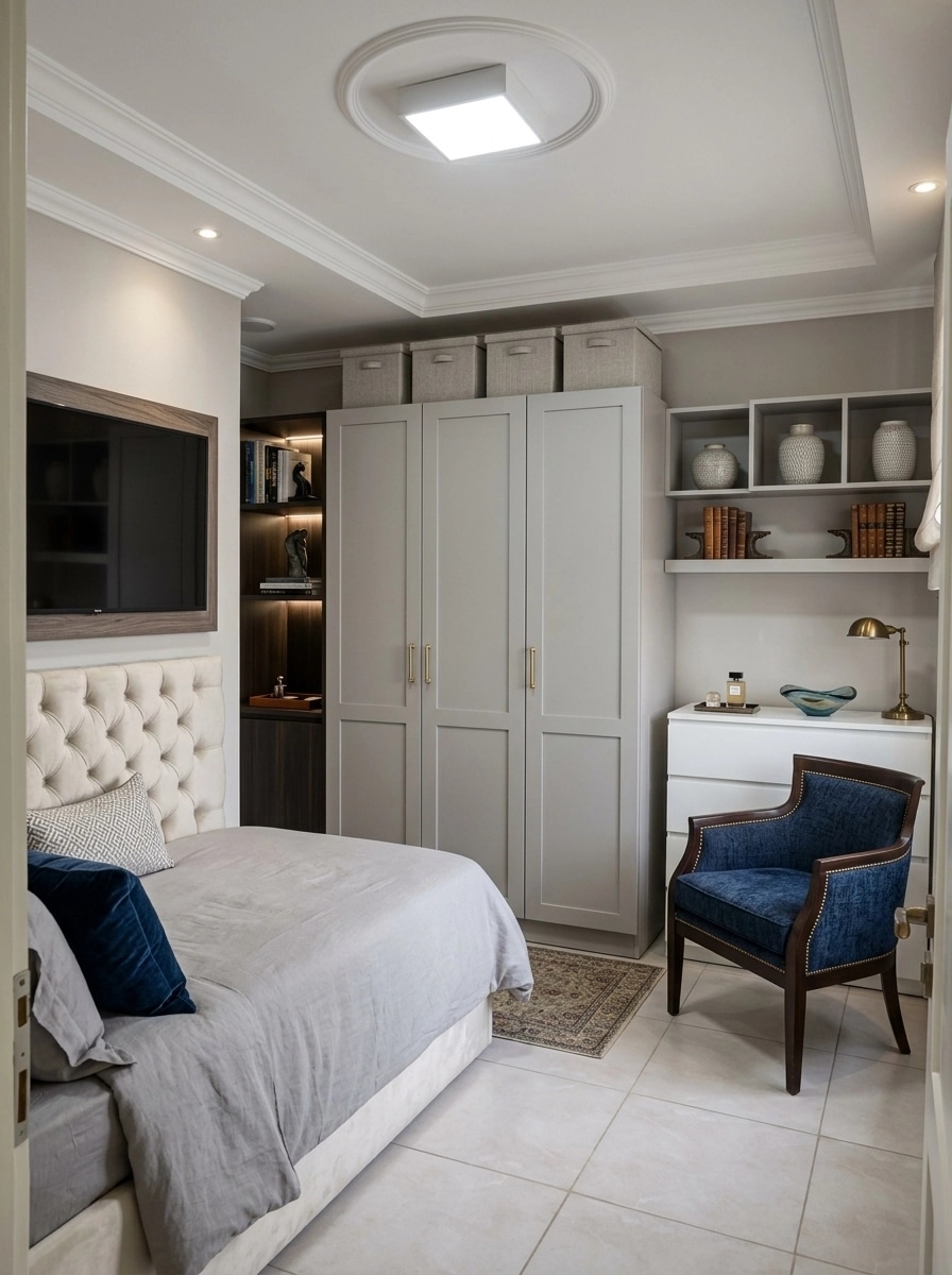 Transitional Bedroom design — interior photo by GenRoom AI