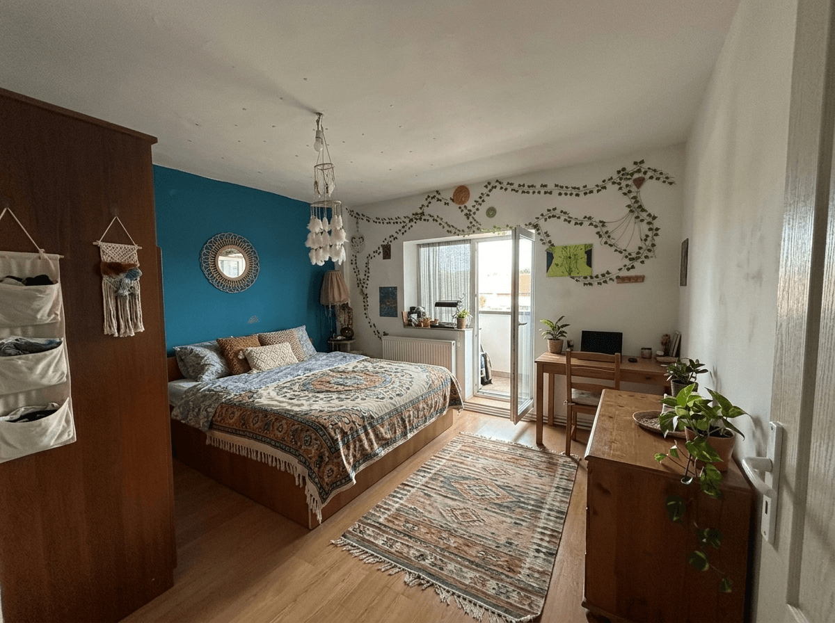 Interior design in Bohemian style — Bedroom by GenRoom AI