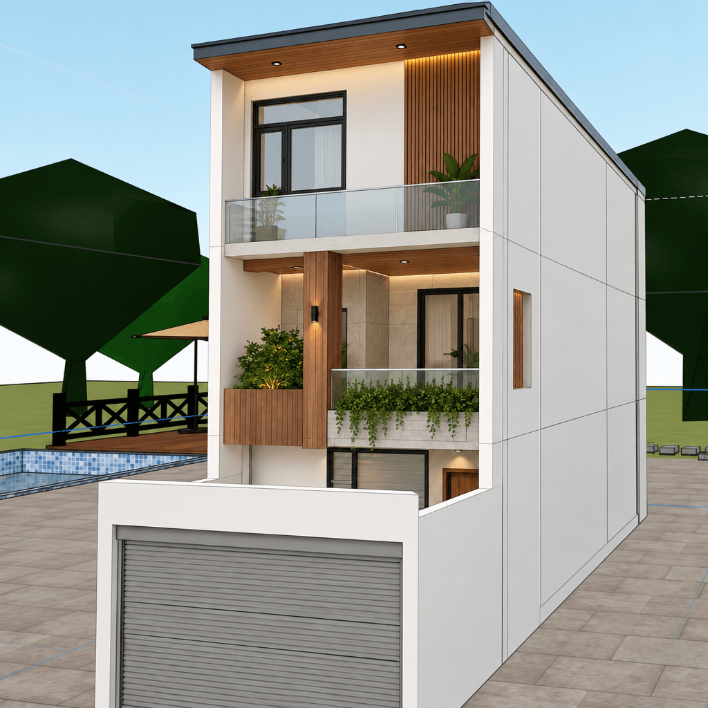 Facade design in Minimalist Facade style — Facade by GenRoom AI