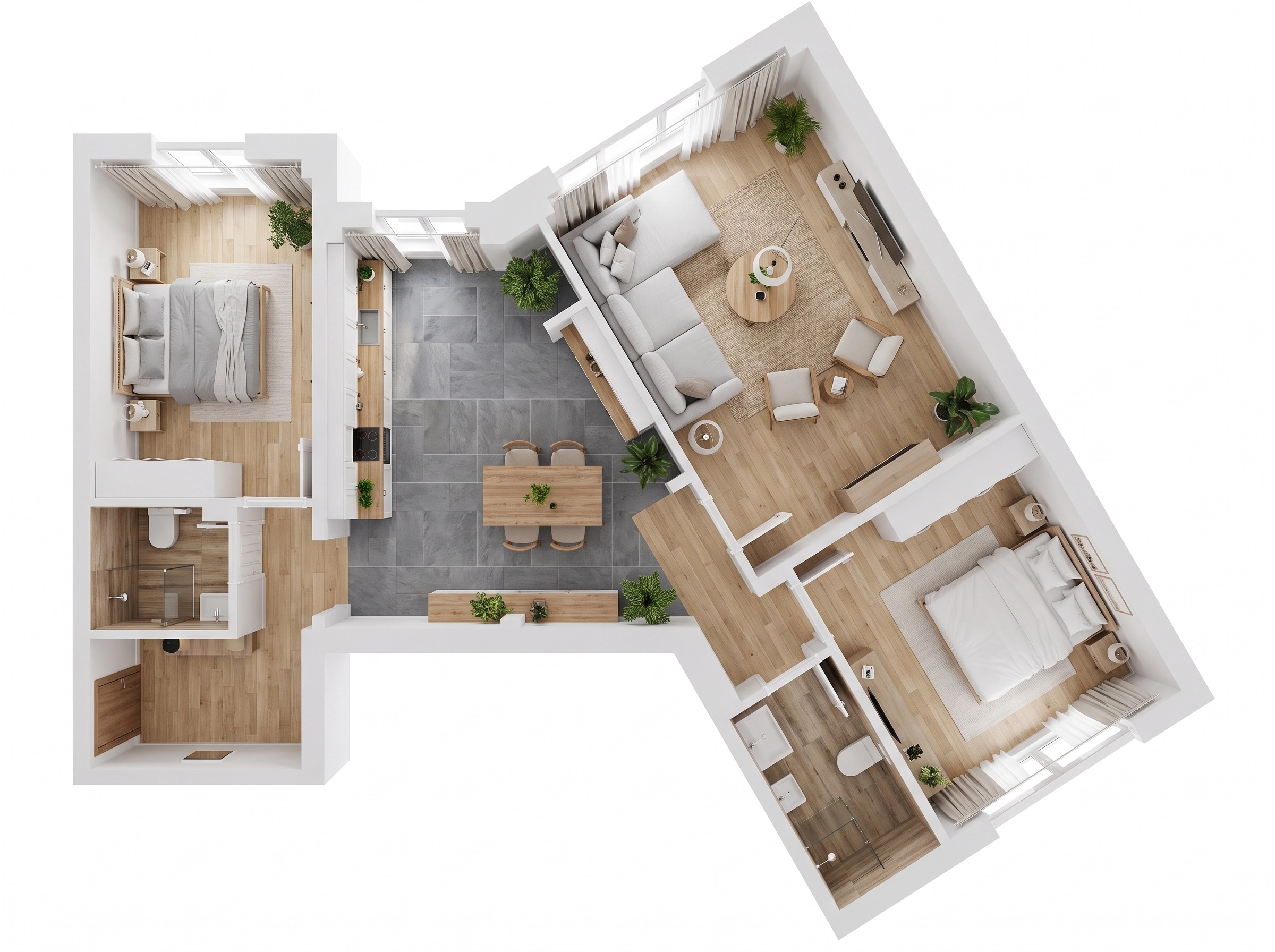 Scandinavian Living Room design — interior photo by GenRoom AI
