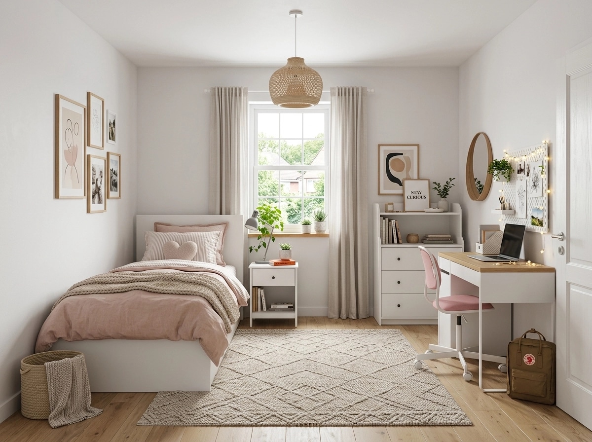 Scandinavian Bedroom design — interior photo by GenRoom AI