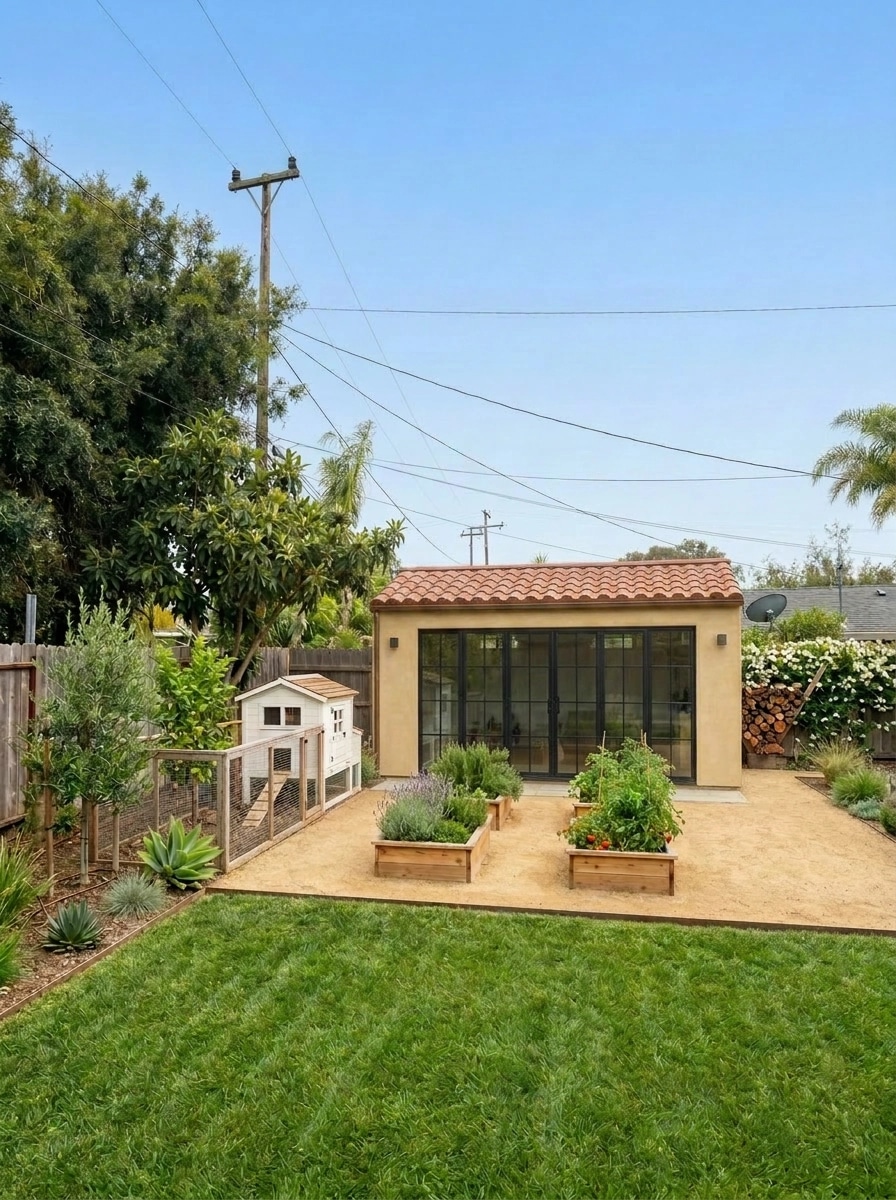 Landscape design in Mediterranean Yard style — Yard by GenRoom AI