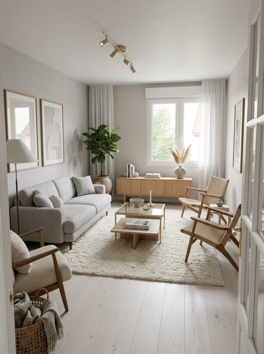 Interior design in Scandinavian style — Living Room by GenRoom AI