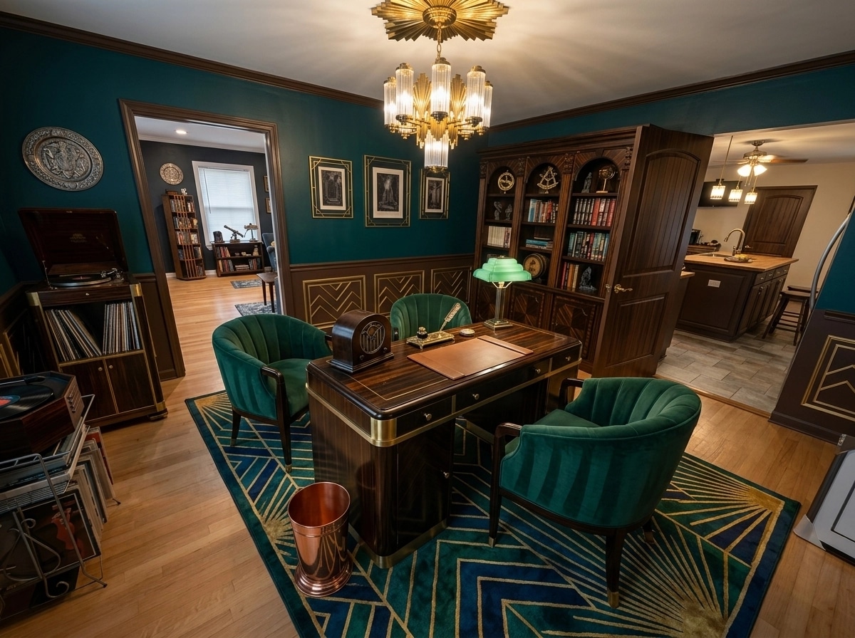 Art Deco Office design — interior photo by GenRoom AI