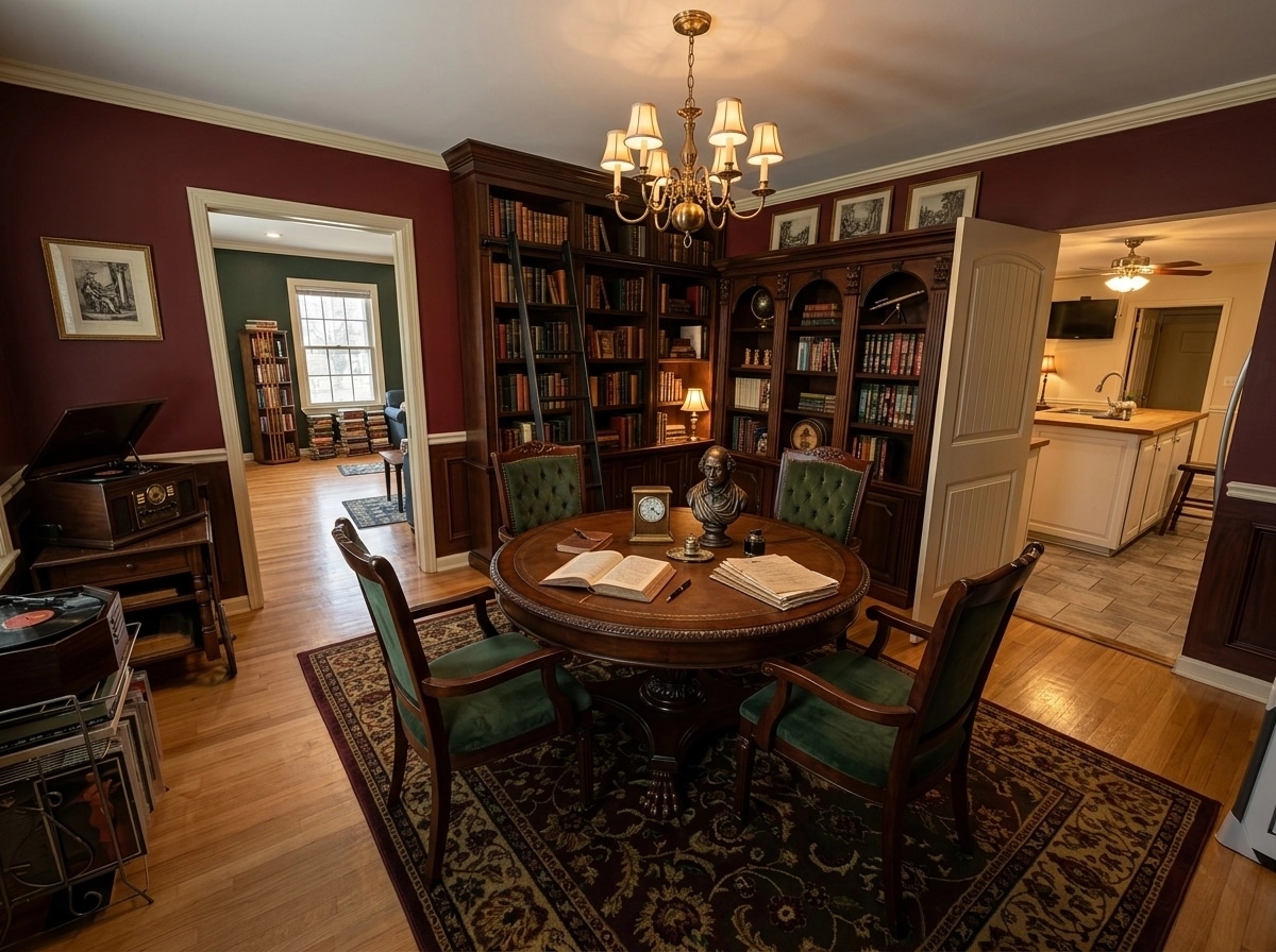 Office interior in Classic style — photo by GenRoom AI