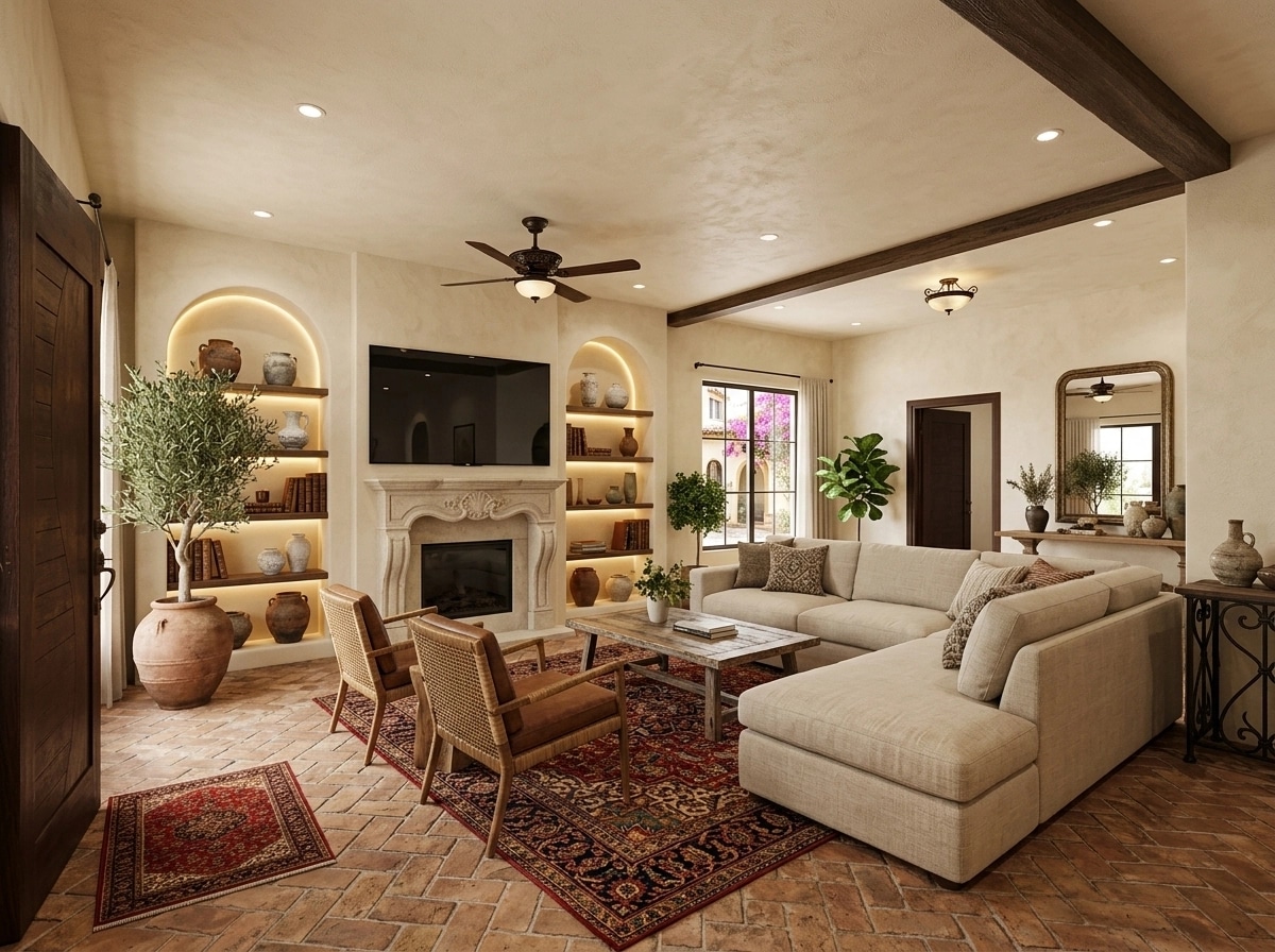 Diseño de interiores en estilo Mediterranean — Salón por GenRoom AI