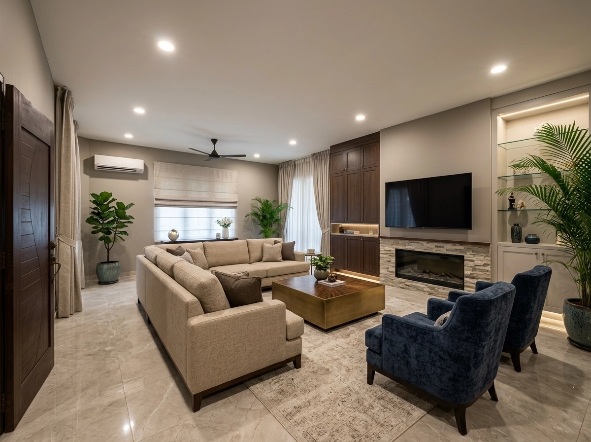 Interior design in Transitional style — Living Room by GenRoom AI