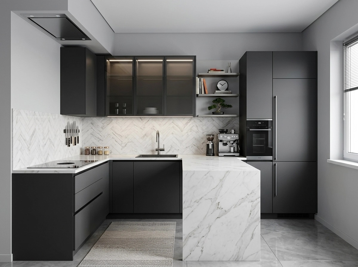 Kitchen interior in Contemporary style — photo by GenRoom AI