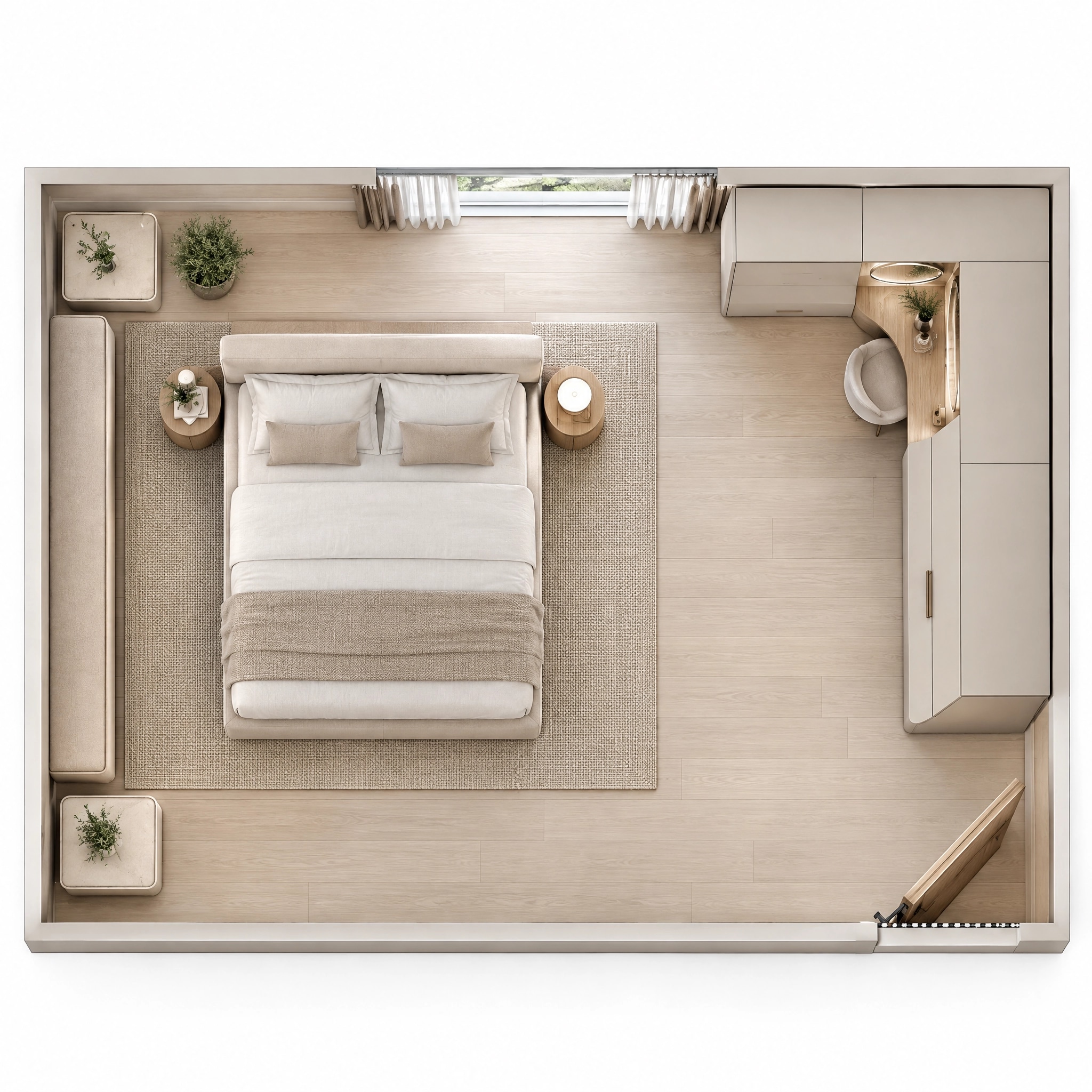 Interior design in Minimalism style — Living Room by GenRoom AI