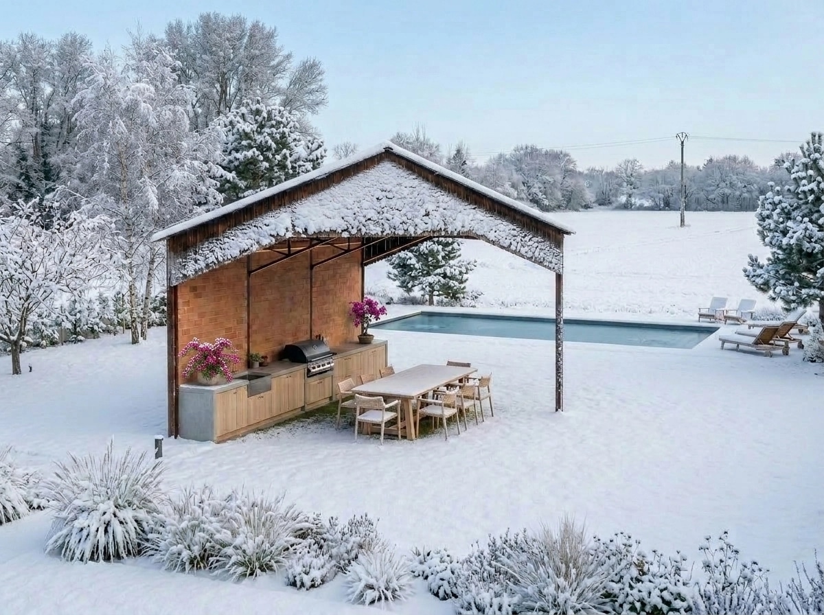Landscape design in Scandinavian Garden style — Yard by GenRoom AI