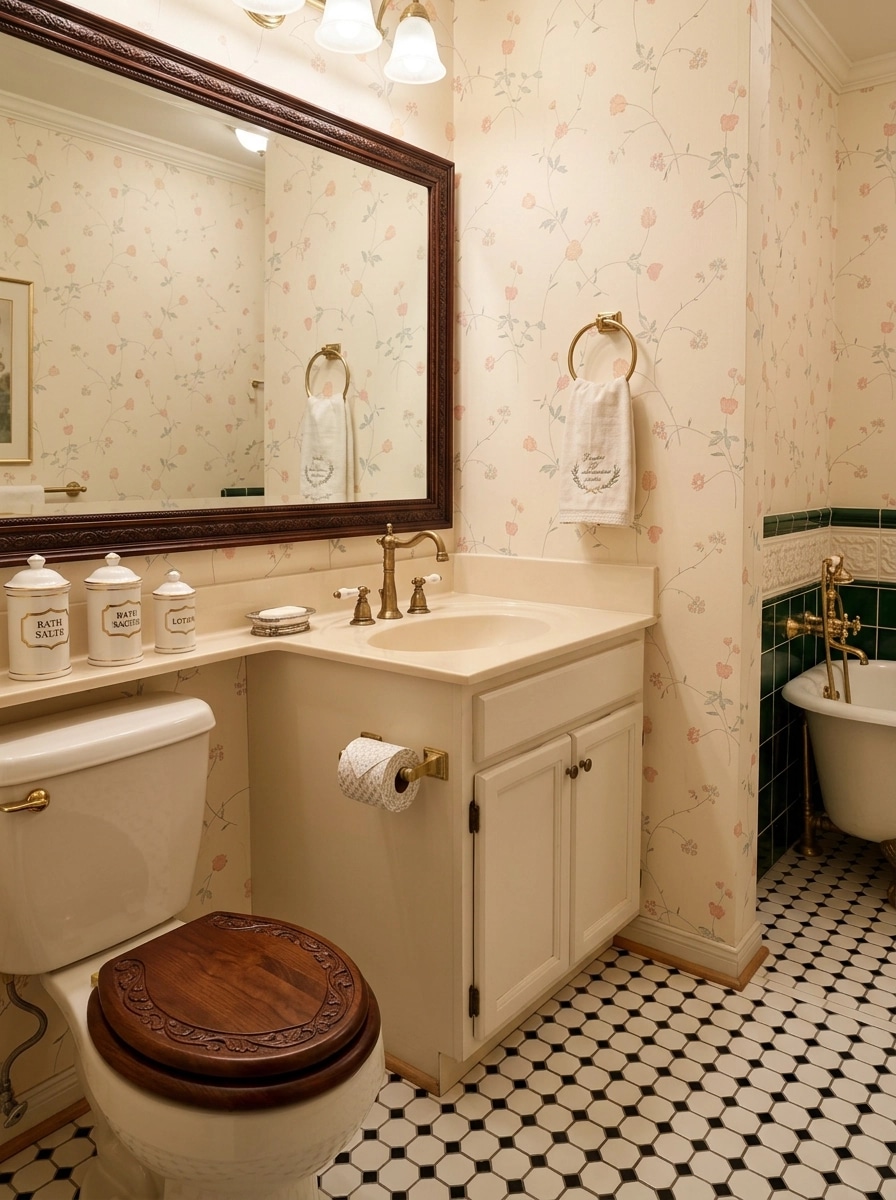 Bathroom interior in British style — photo by GenRoom AI