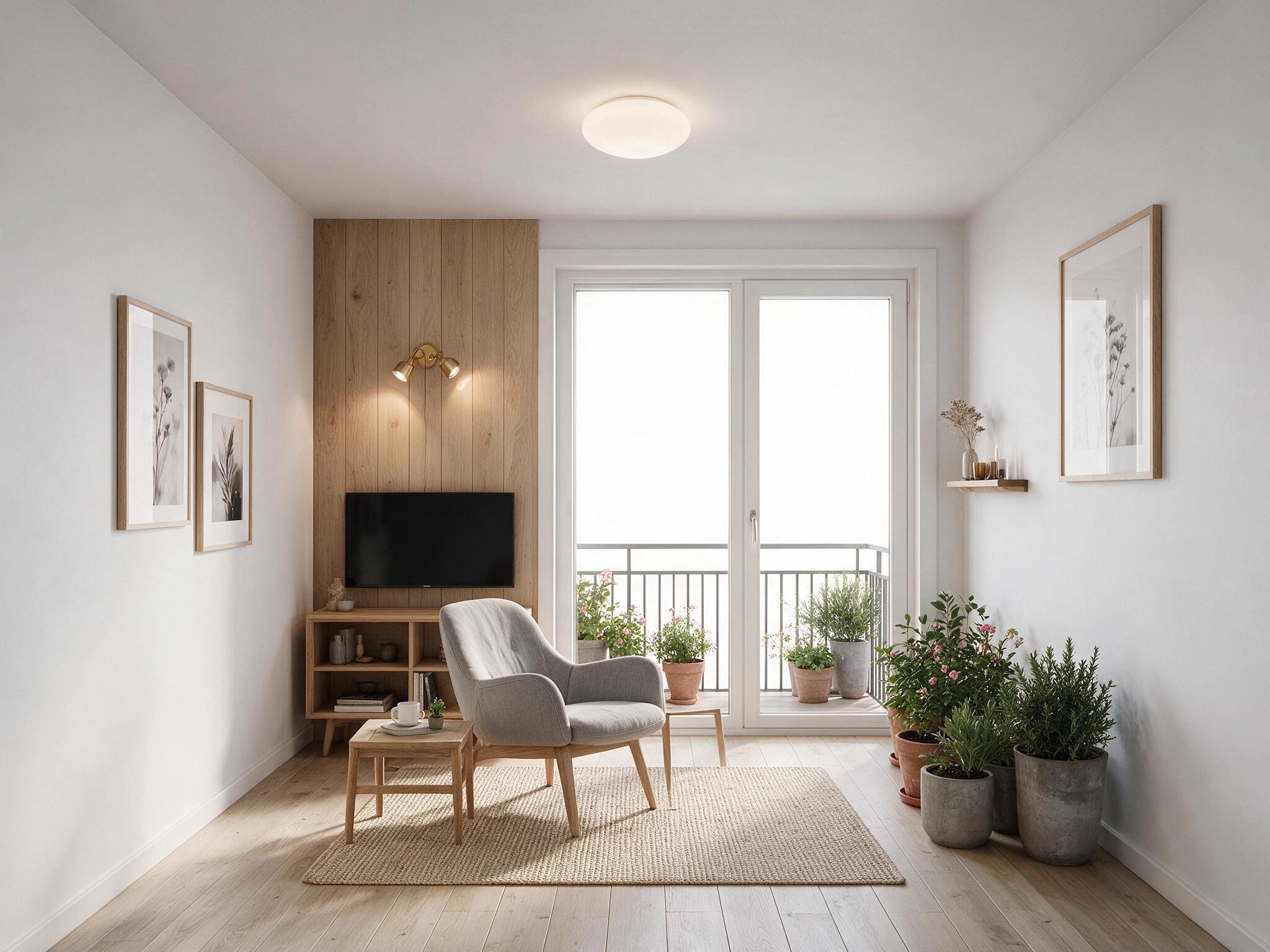 Interior design in Scandinavian style — balcony by GenRoom AI
