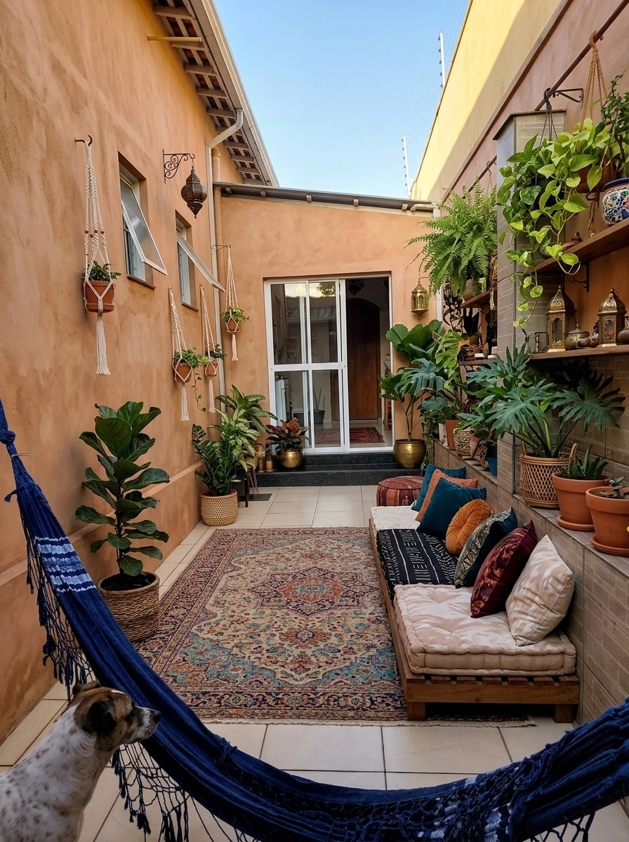 Interior design in Bohemian style — balcony by GenRoom AI
