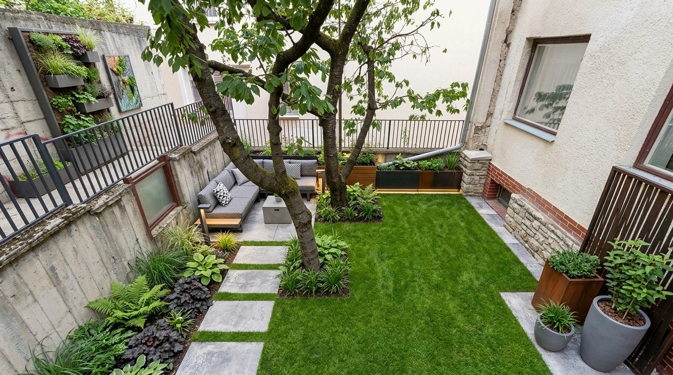 Landscape design in Contemporary Yard style — Yard by GenRoom AI