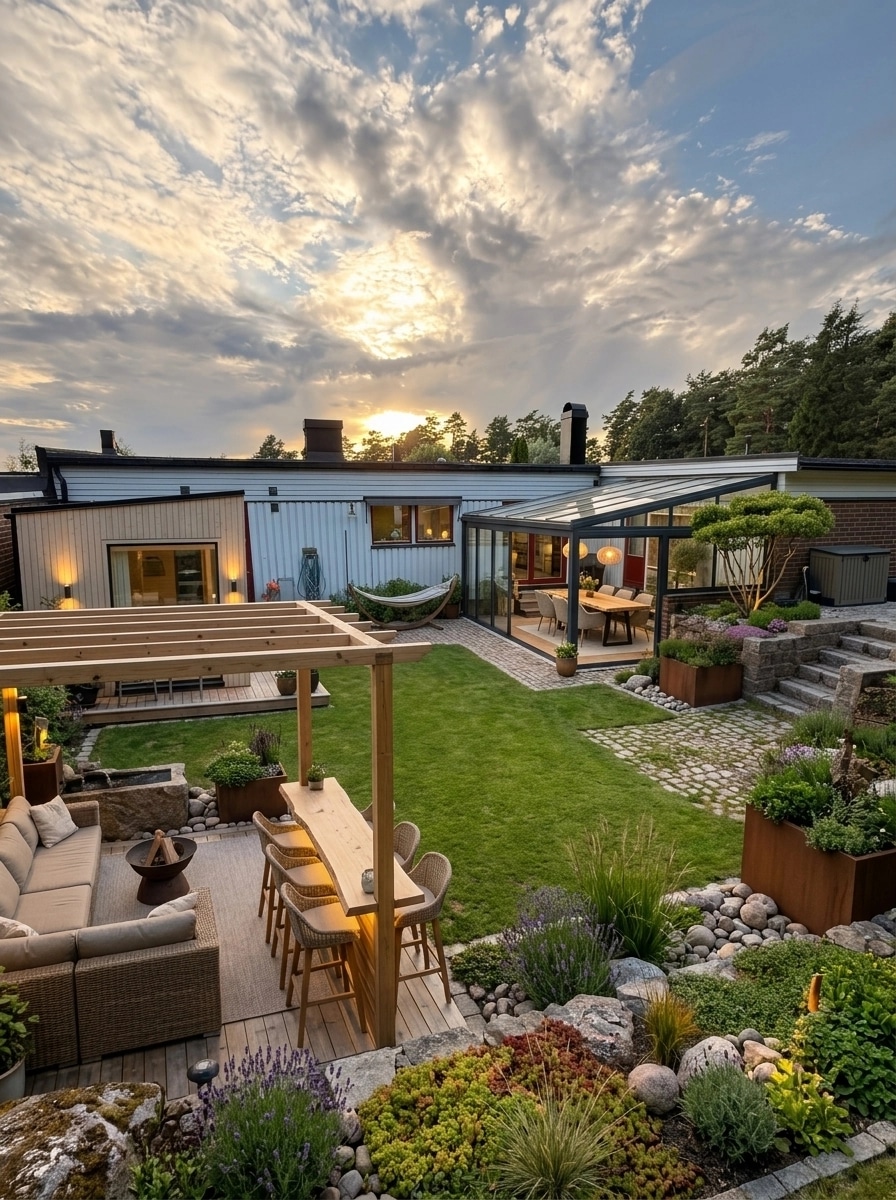 Landscape design in Eco Natural Garden style — Yard by GenRoom AI