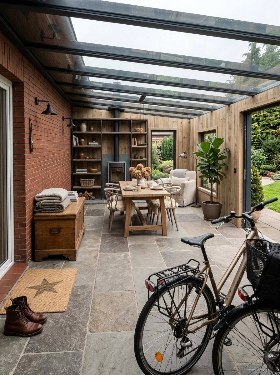 Interior design in Modern Farmhouse style — terrace by GenRoom AI