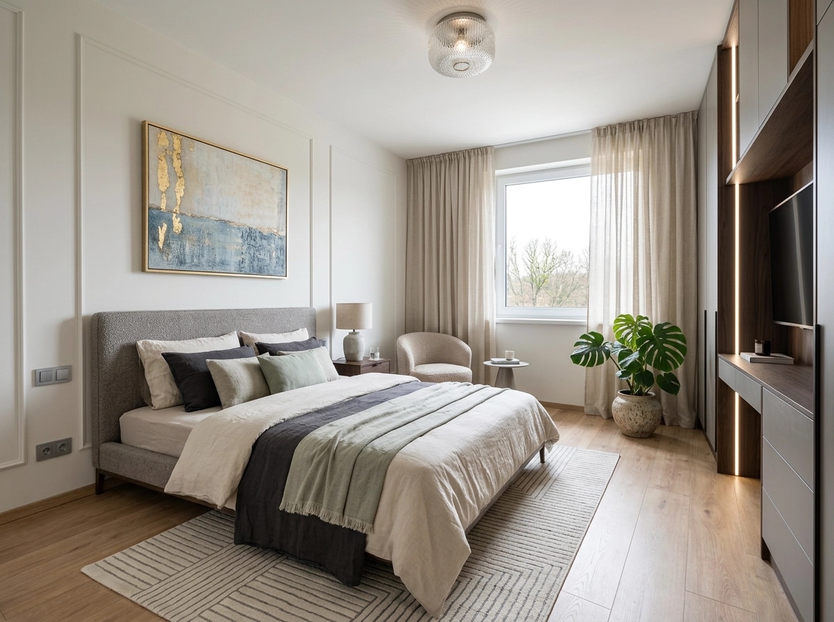 Contemporary Bedroom design — interior photo by GenRoom AI