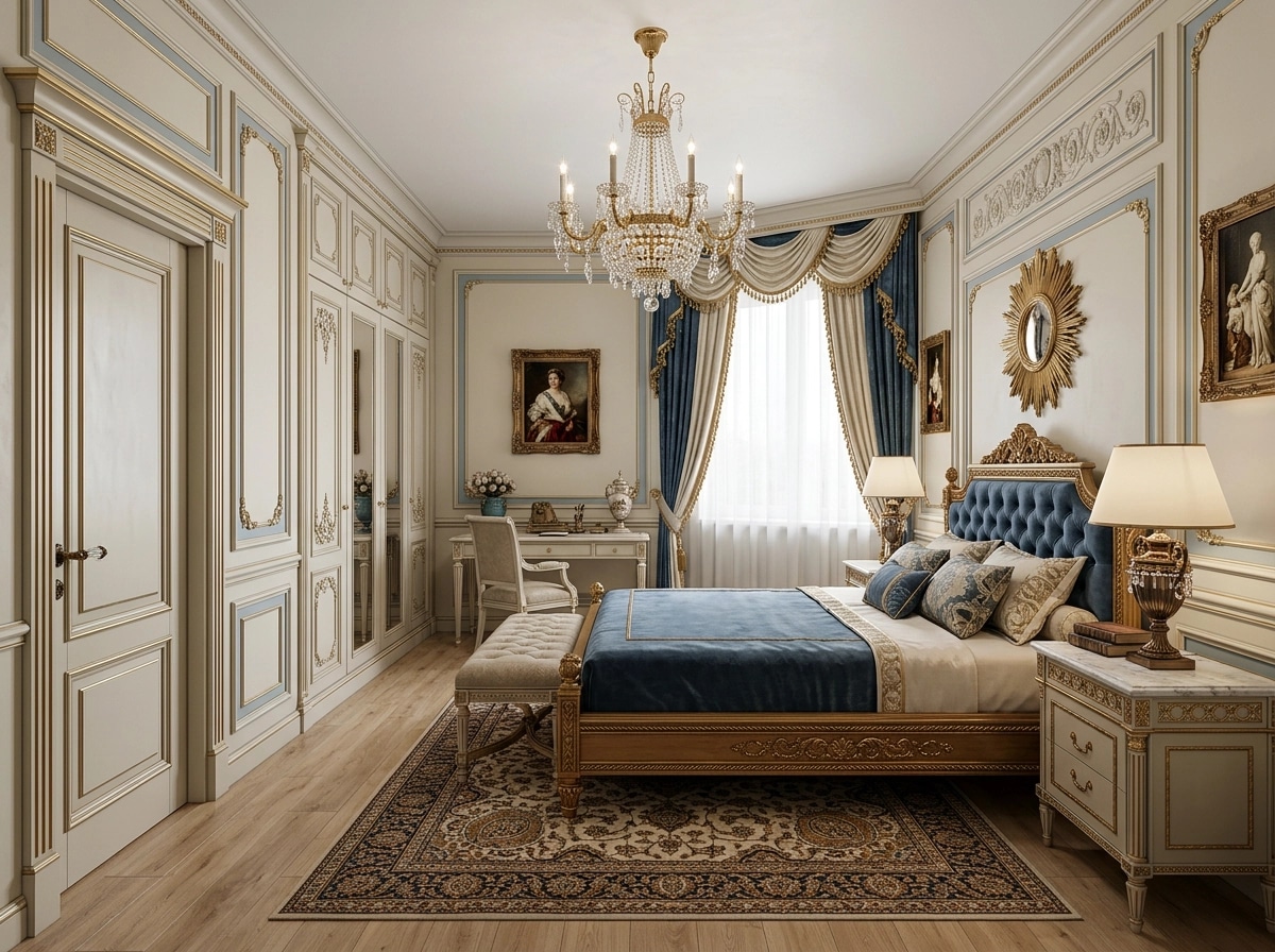 Neoclassic Bedroom design — interior photo by GenRoom AI