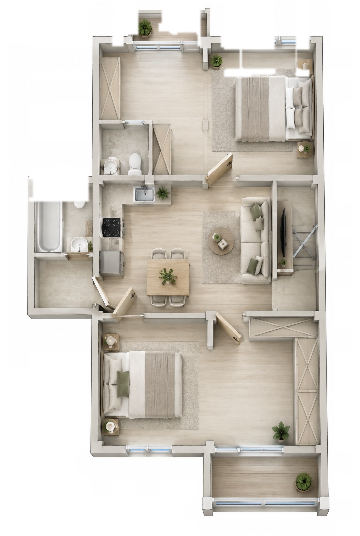 Interior design in Minimalism style — Living Room by GenRoom AI